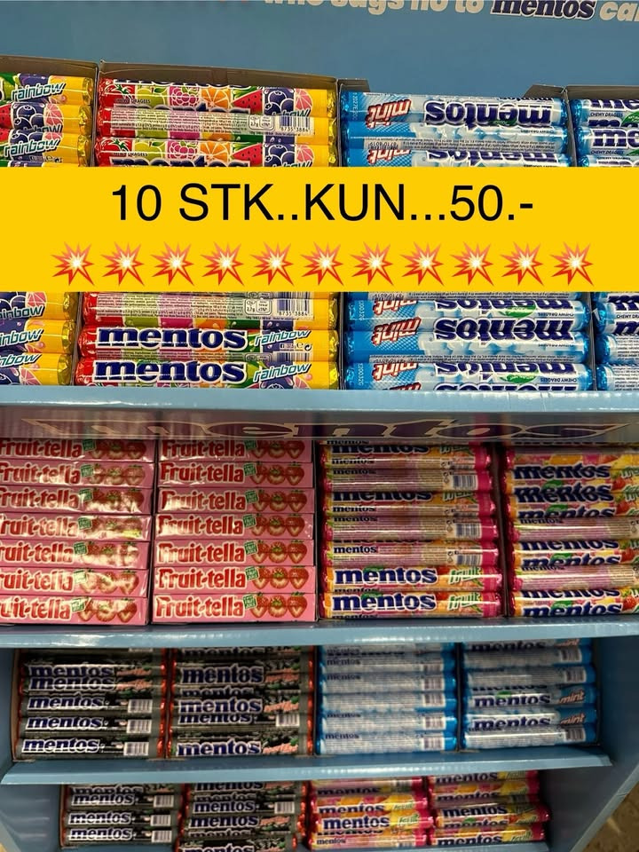 Få Mentos under halv pris hos MIN KØBMAND I ASP