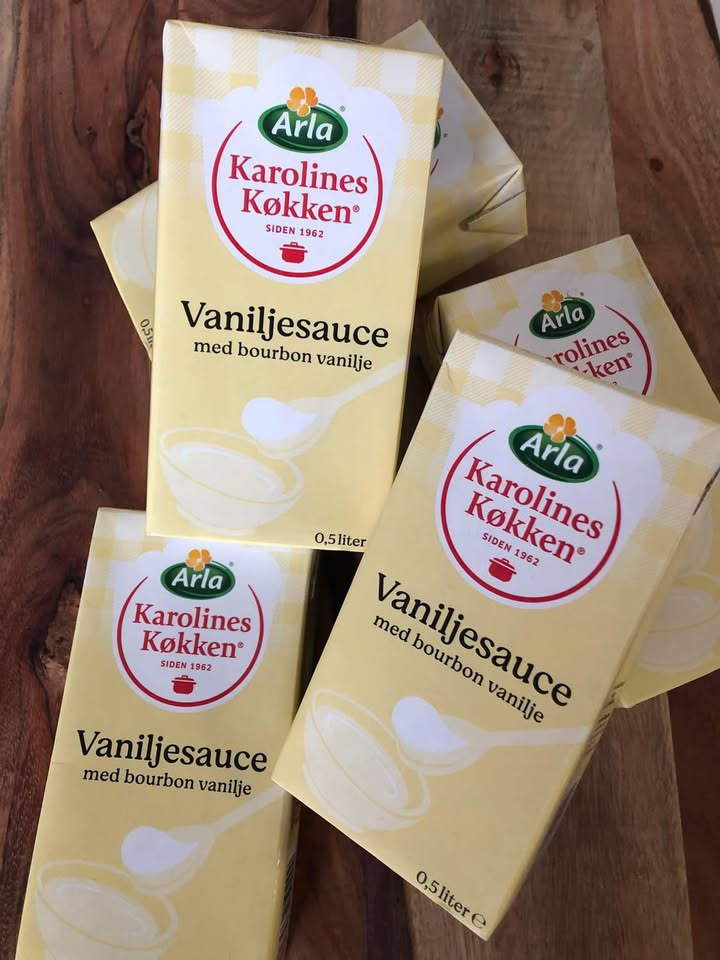 Dagsudsalg på Arla Karolines vaniljesauce hos Min Købmand Øster Bjerregrav