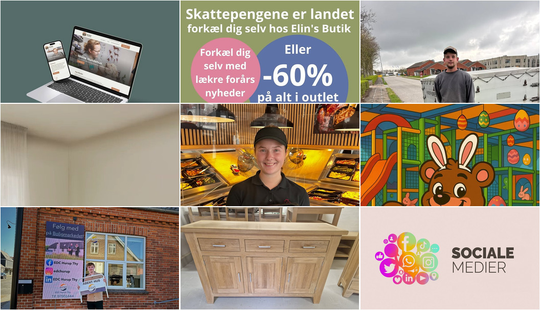 Nyt fra Kylling & Co, ELINS BUTIK, EDC Hurup Thy og 9 andre