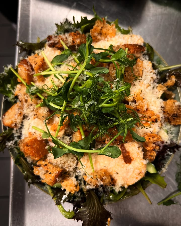 Café Bryggen frister med kyllingesalat og andre lækre salater på menuen