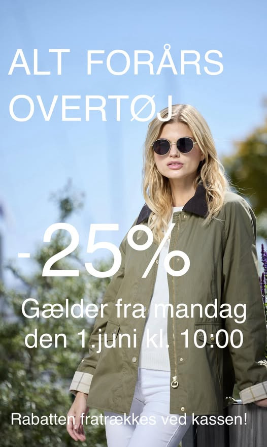 Skott Aalborg tilbyder 25% på nye forårsjakker i næste uge
