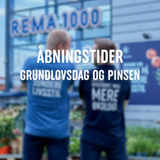 Rema 1000 Ringsted informerer om åbningstider i pinsen 