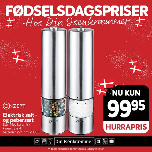 Fredericia Isenkram præsenterer elegant salt- og peberkværn i rustfrit stål