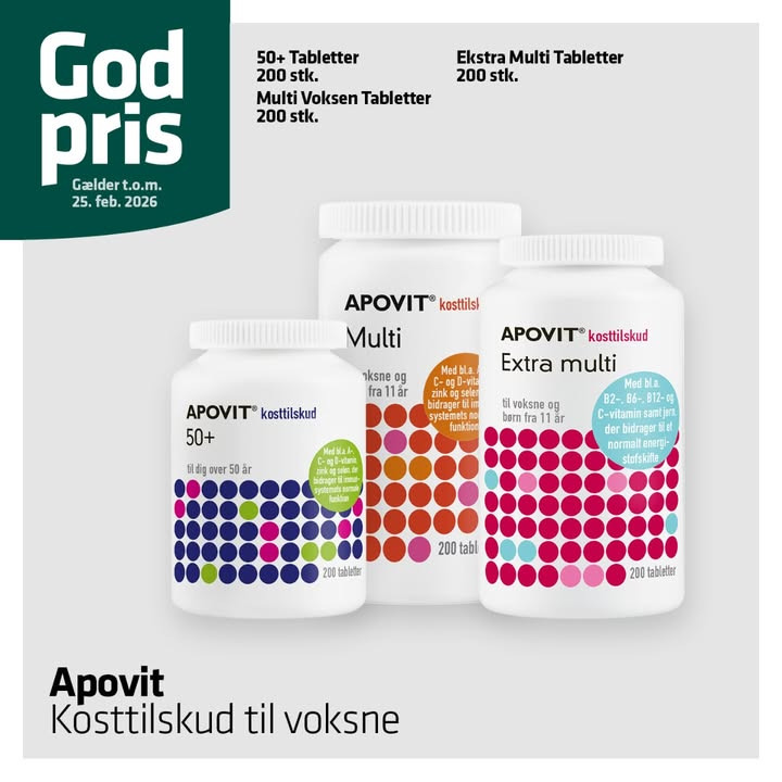 Ikast Apotek tilbyder gode priser på Apovit kosttilskud i vintermånederne