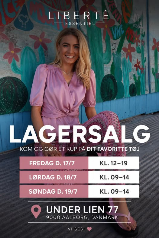 Lagersalg.com melder om Liberté Essentiel lagersalg i Aalborg med op til 75% rabat