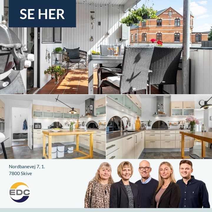 EDC Skive I/S fremviser sjældent udbudt bylejlighed med privat terrasse