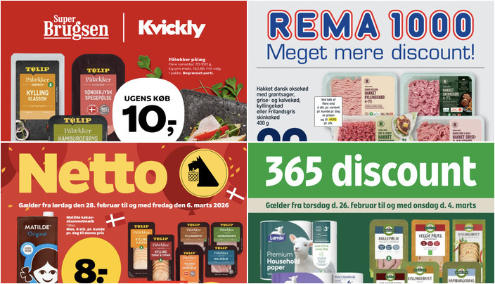 Den Grønne Slagter pålæg til 10 kr. og Matilde kakaoskummetmælk til kun 8 kr. - se de mange gode lokale tilbud