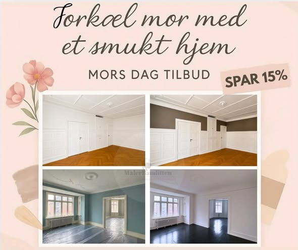 MalerBanditten giver 15% rabat på din næste maleropgave til Mors Dag
