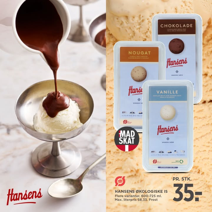 Meny Randers anbefaler Hansens Is som den ideelle nytårsdessert til skarp pris