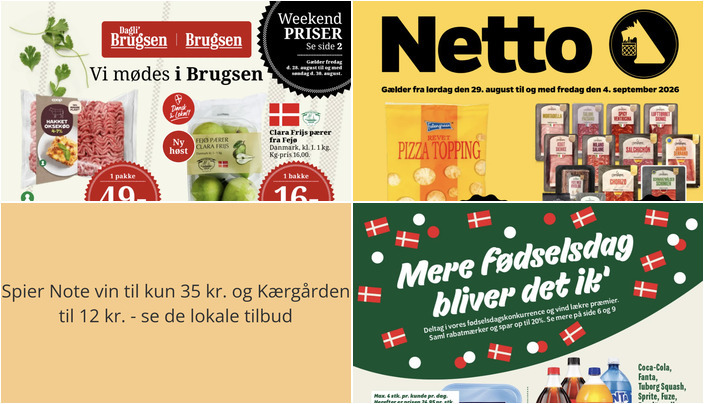 Spier Note vin til kun 35 kr. og Kærgården til 12 kr. - se de lokale tilbud