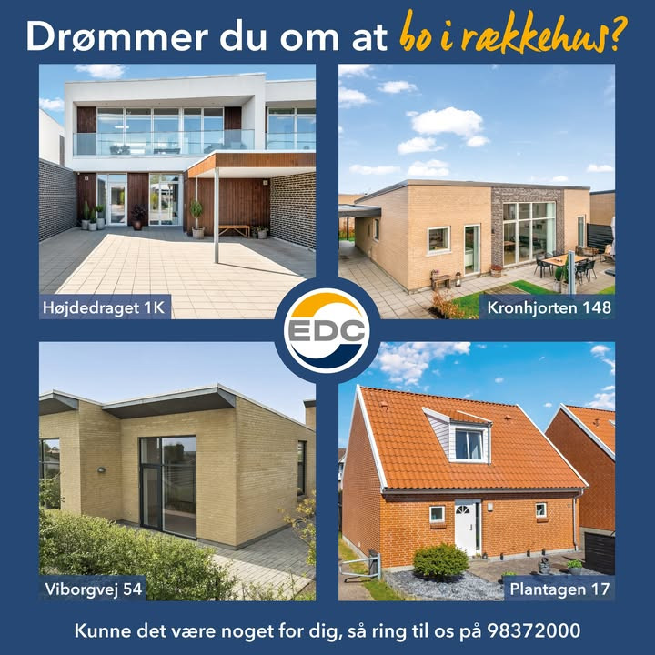 EDC Støvring tilbyder fire attraktive rækkehuse til salg