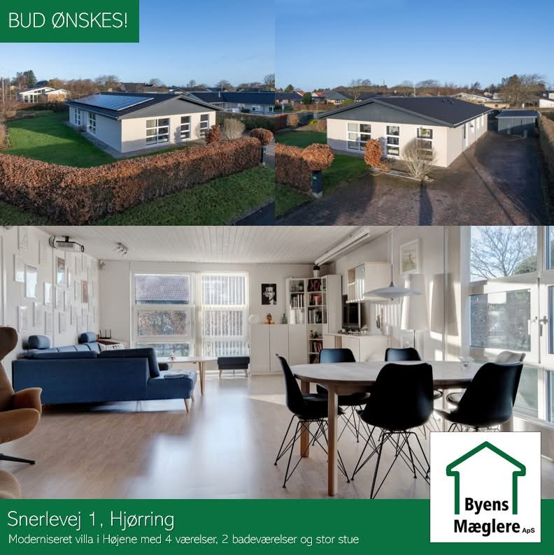 Byens Mæglere ApS, Hjørring ønsker bud på villa i skønt kvarter