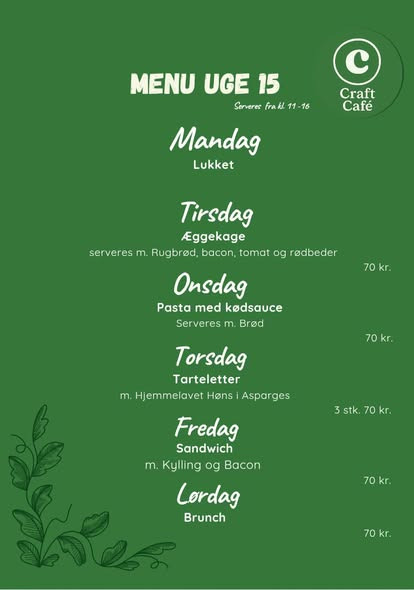 Craft Café Horsens klar med lækkerier og takeaway i uge 15