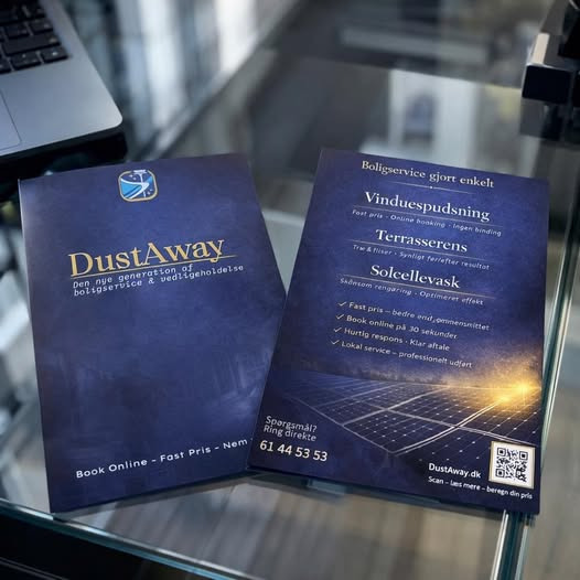 DustAway præsenterer nye flyers for at gøre det nemmere at finde os