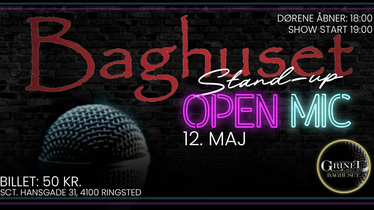 Live stand-up open mic i Baghuset
