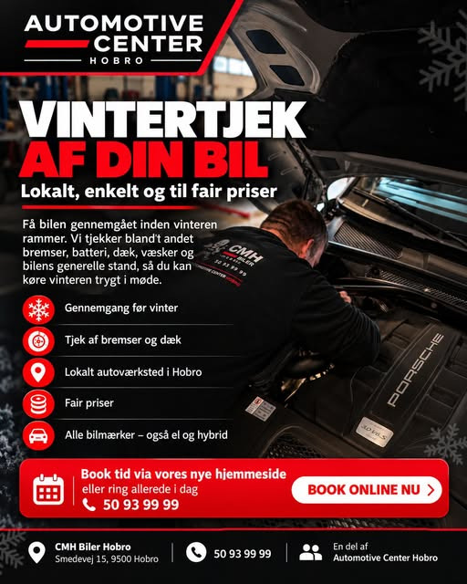 Oscar Biludlejning Hobro: Få bilen tjekket inden vinteren