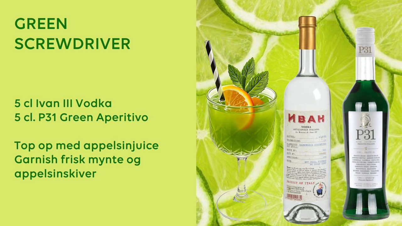 Lahvino Wine & Spirits præsenterer ny cocktail: Green Screwdriver