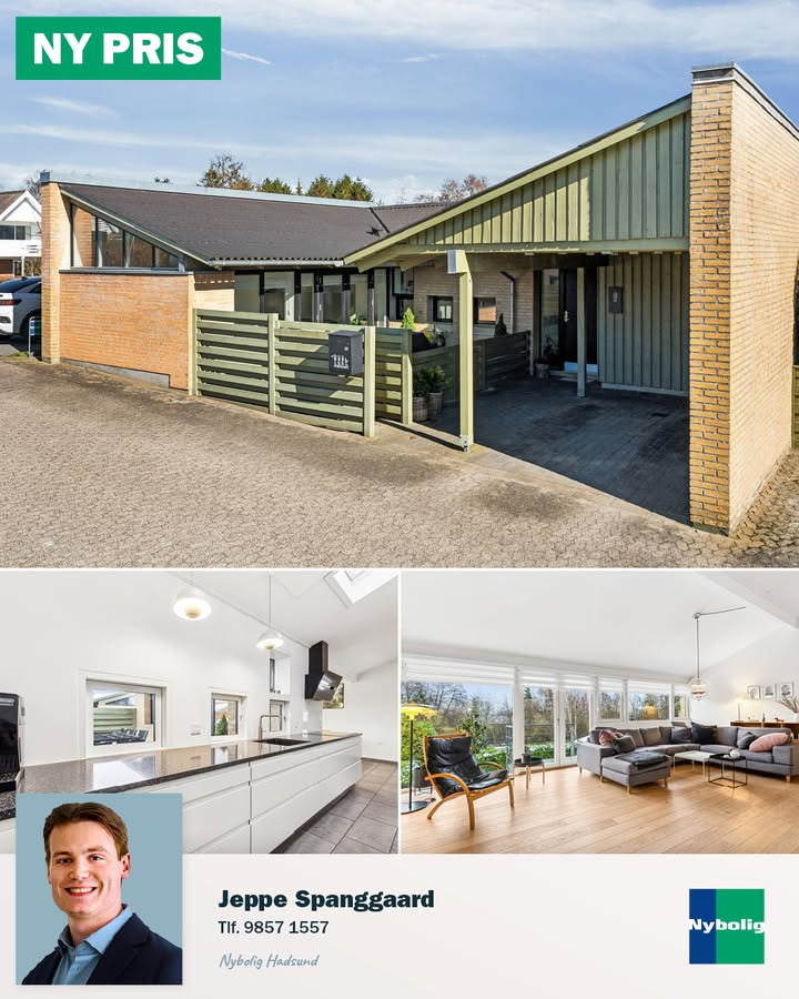 Nybolig Hadsund præsenterer prisjusteret, totalrenoveret rækkehus i Hadsund