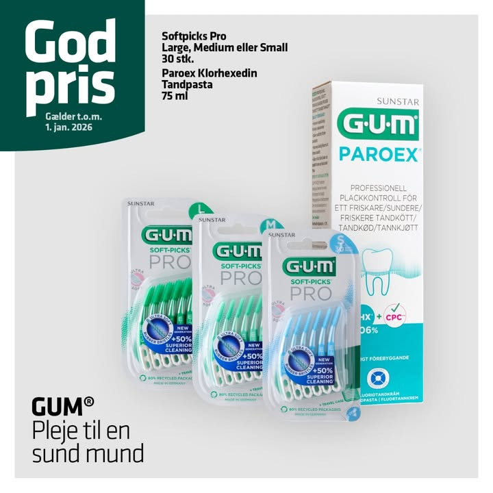 Ikast Apotek tilbyder GUM tandpleje til en sund mund