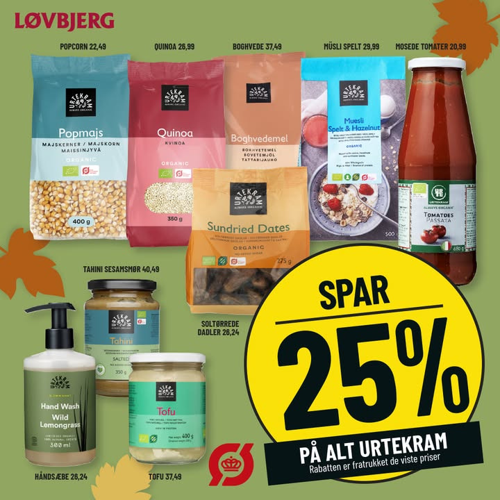 Løvbjerg Frederikshavn tilbyder 25% rabat på Urtekram-serien