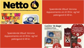Spændende tilbud: Veronia Appassimento vin til 39 kr. og hel pekingand til 49 kr.