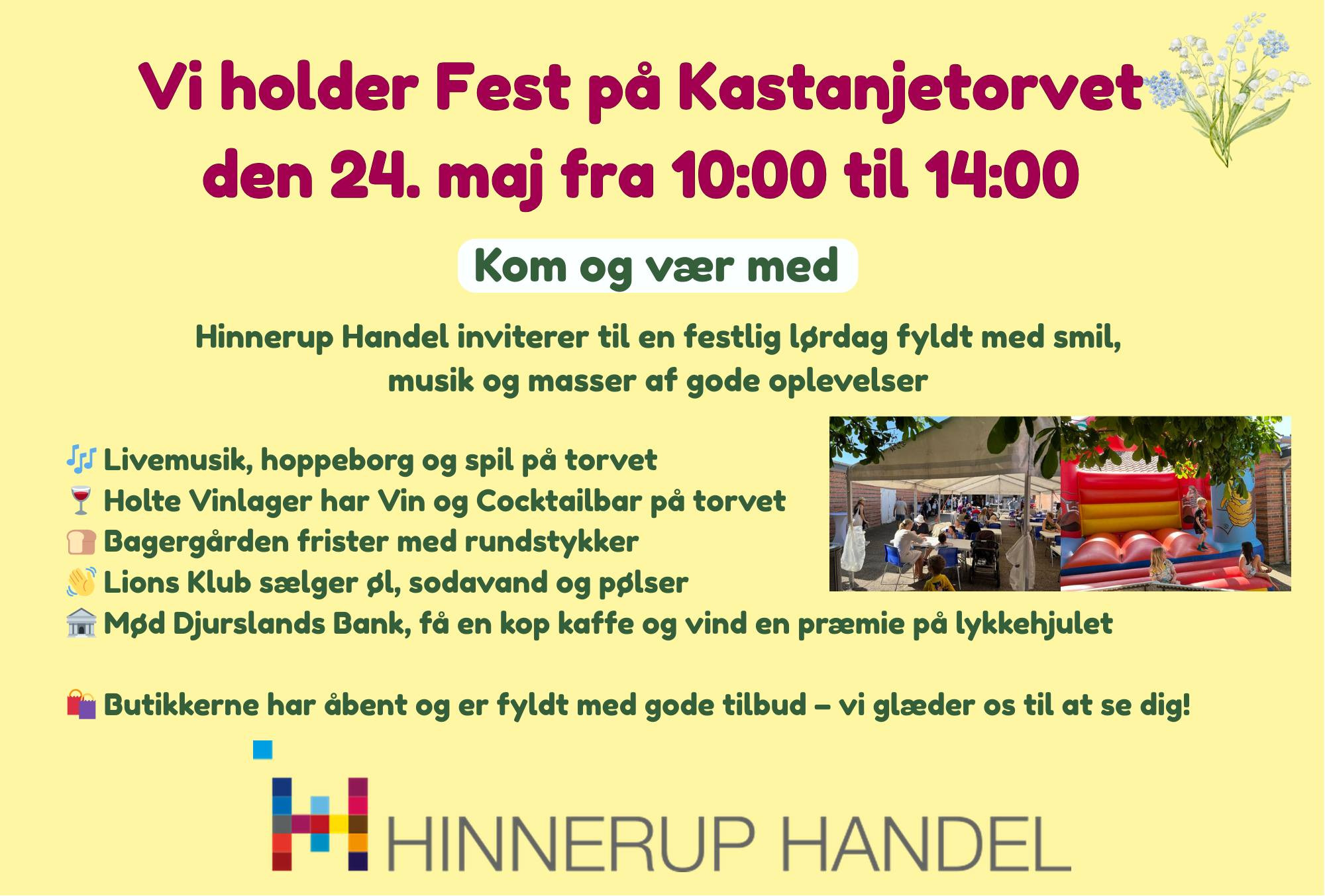 Fest på Kastanjetorvet samler Hinnerup
