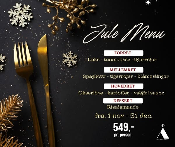 Café Å præsenterer årets 4-retters julemenu med sæsonens bedste smage