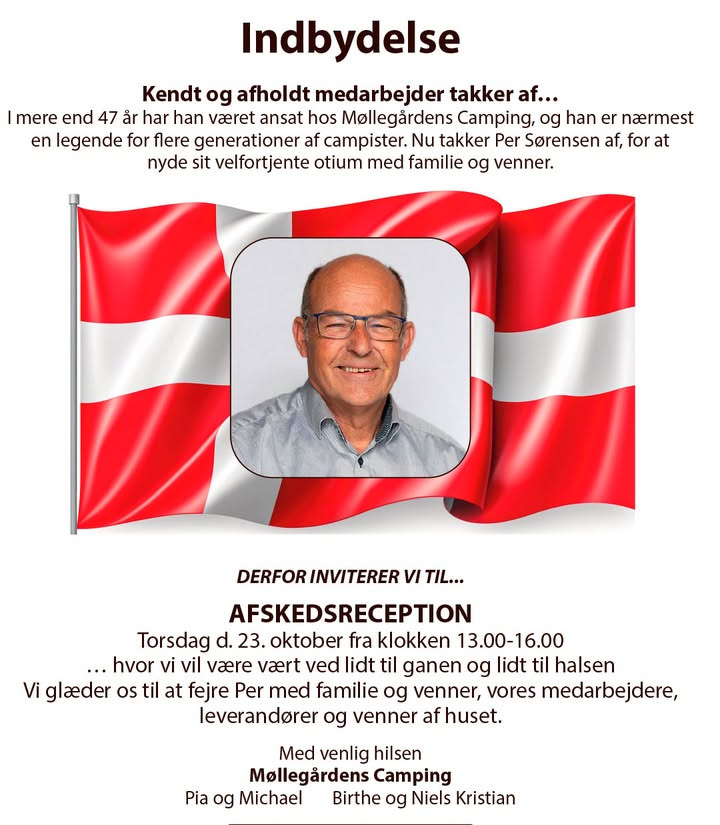 Møllegårdens Camping siger farvel til legendarisk medarbejder efter 47 år