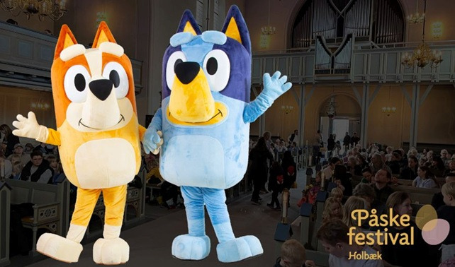 Start påskefestivalen med Bluey og Bingo i Holbæk