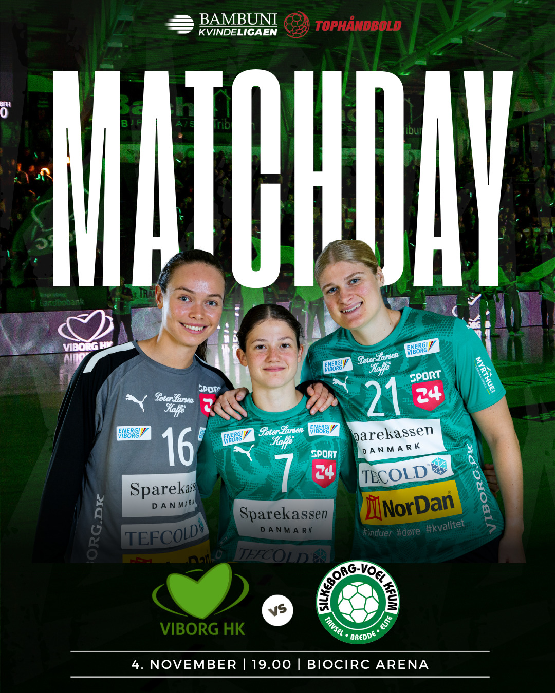 Håndboldaftener i Viborg: Viborg HK mod Silkeborg-Voel og Ikast