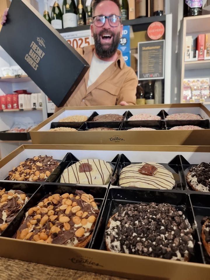 Vin & Vin Aalborg tilbyder 50% rabat på Ejvinds Cookies resten af ugen