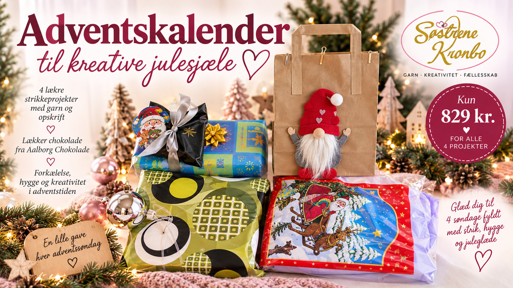 Glæd dig til en adventskalender fyldt med strik, hygge og forkælelse