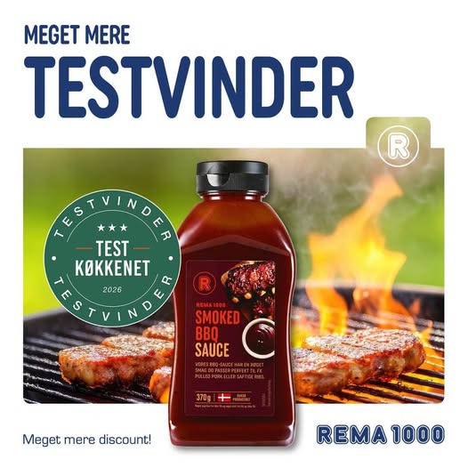 REMA 1000 Halgårdvej har testvindende smoked BBQ sauce til 17,95 kr.