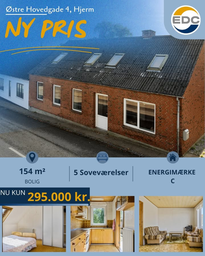 EDC Ejendomsgruppen Struer præsenterer charmerende og budgetvenlig villa i Hjerm