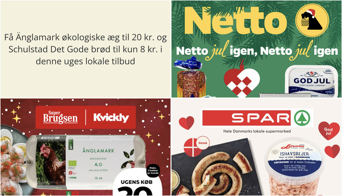 Få Änglamark økologiske æg til 20 kr. og Schulstad Det Gode brød til kun 8 kr. i denne uges lokale tilbud