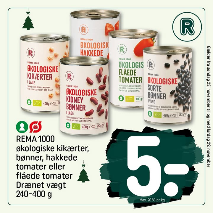REMA 1000 Nykøbing Mors annoncerer lavprisjulevarer i næste uges avis
