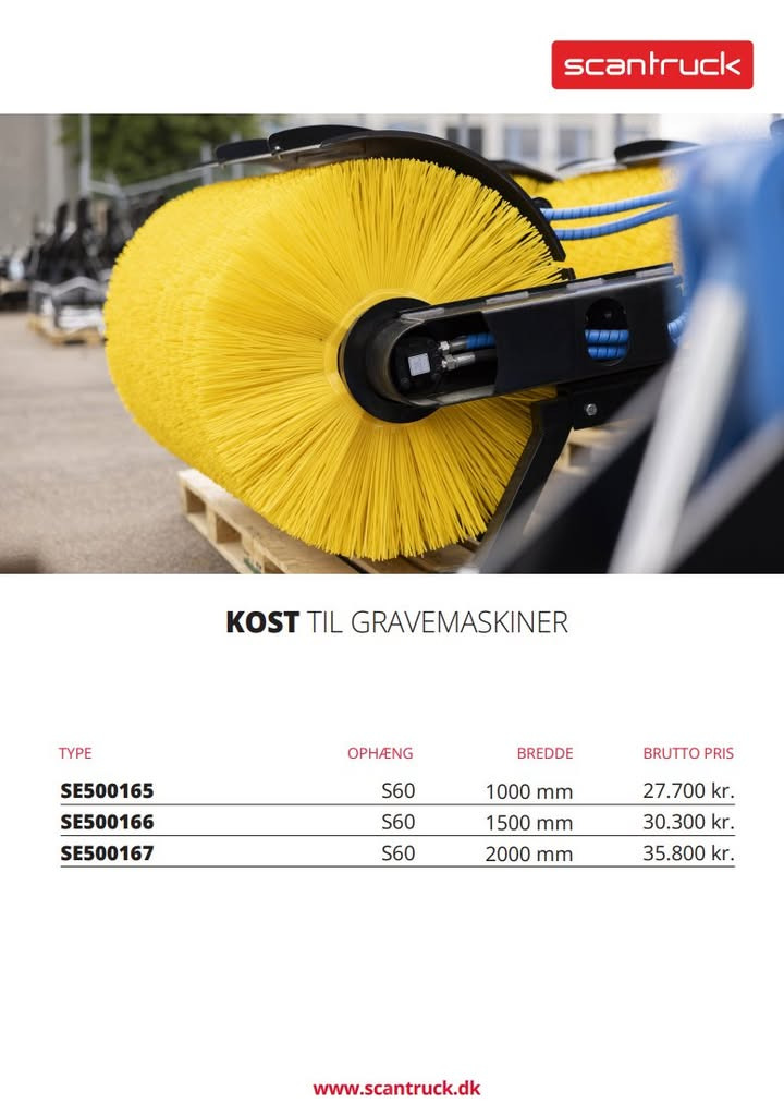 Scantruck A/S introducerer fejekost til gravemaskiner med februar rabat
