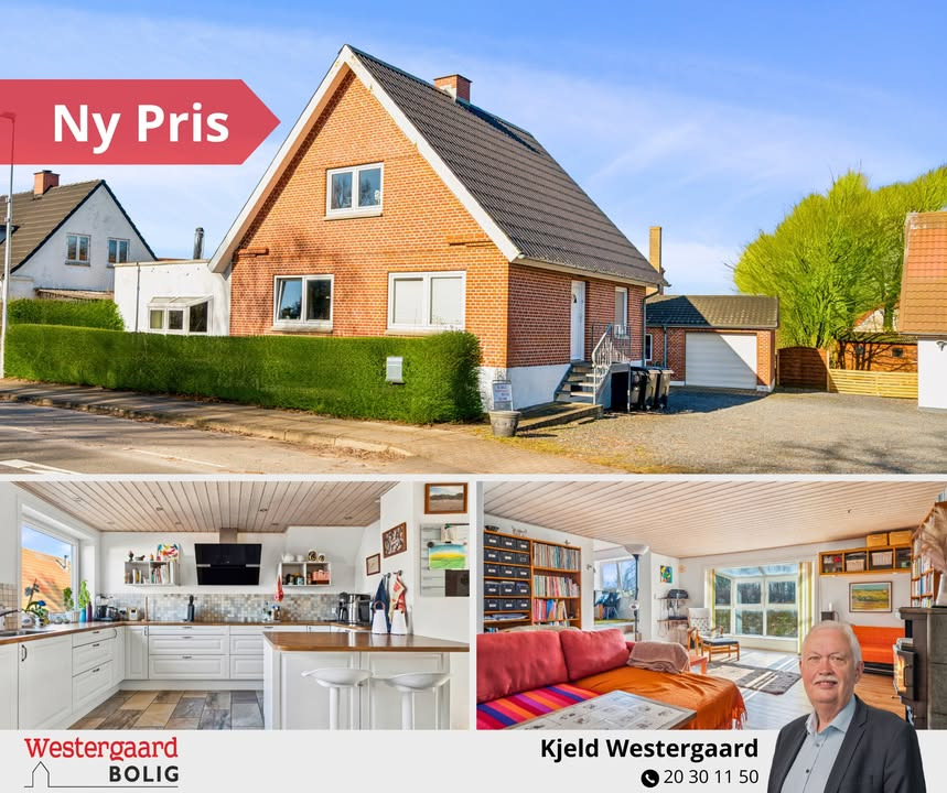 Westergaard Bolig tilbyder renoveret familievilla i Stenum til ny skarp pris