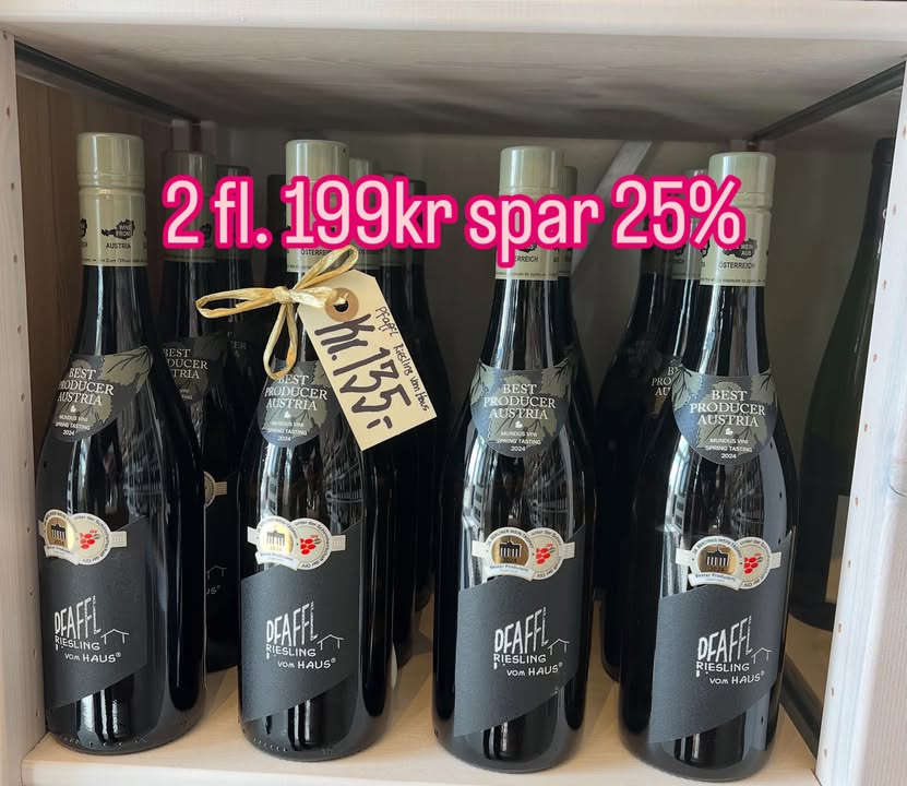 Den gode vino tilbyder eksklusiv Riesling fra Østrig med maj-rabat