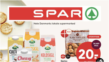 Gestus danske kartofler til kun 20 kr. og Magnum eller Frisko is for 25 kr. - se de gode tilbud hos Spar