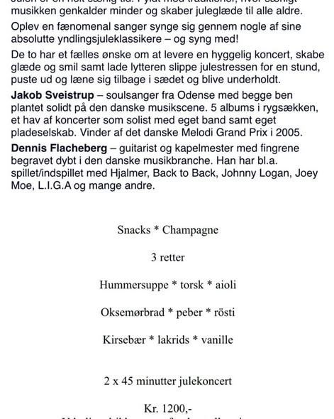 Østergade 1 melder julekoncert udsolgt på få timer