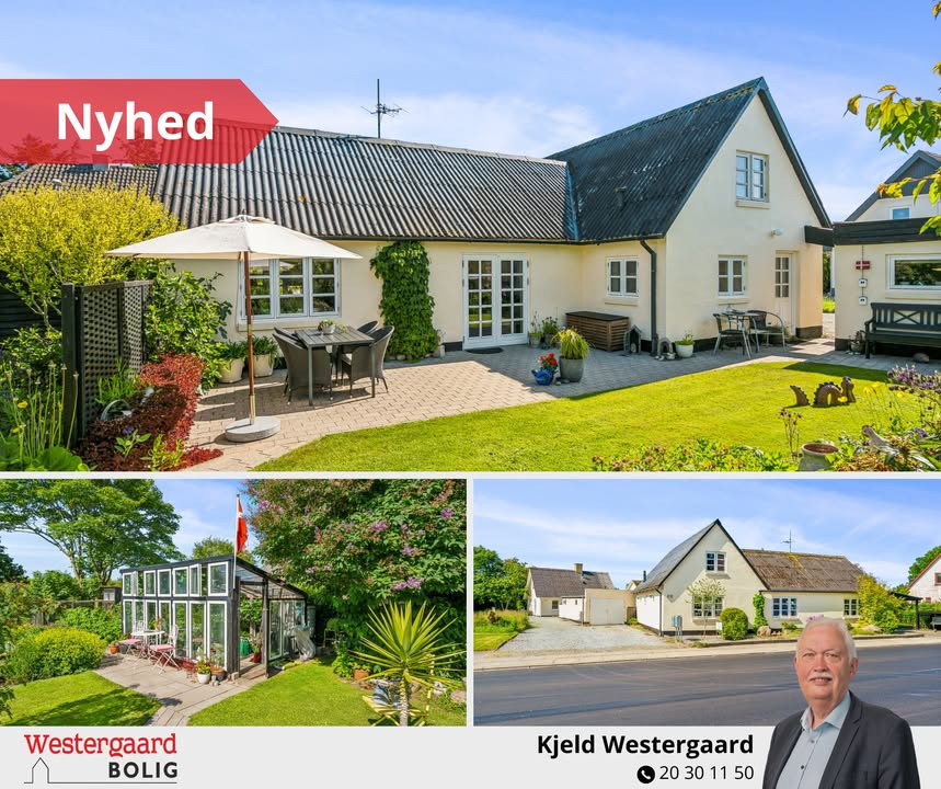 Westergaard Bolig præsenterer charmerende hus på hovedgaden i Børglum uden bopælspligt