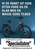 Specialisten v/Jonas Stokbro Thomsen åbner dørene igen med nye tilbud på cykler og el-cykler