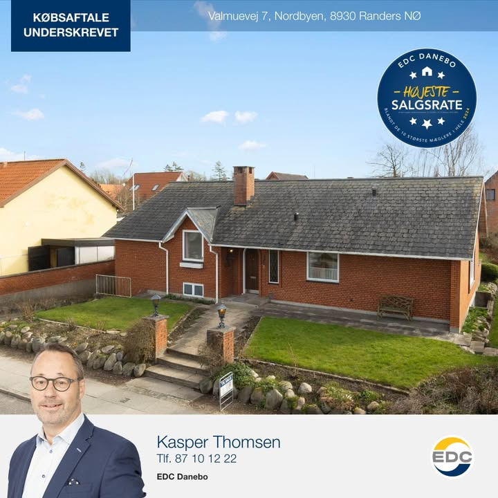 EDC DANEBO bekræfter salgsaftale på Valmuevej 7 i Randers NØ