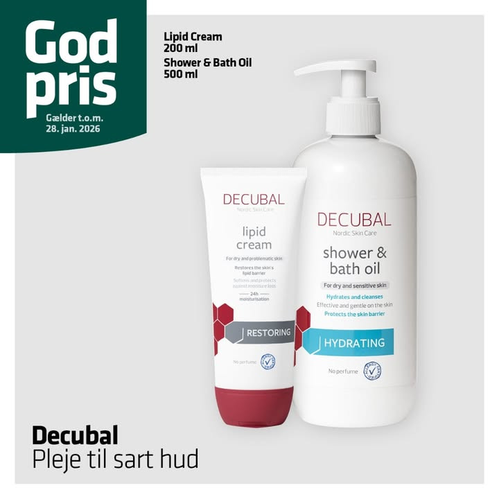 Herning Løve Apotek anbefaler Decubal Lipid Cream til sart hud