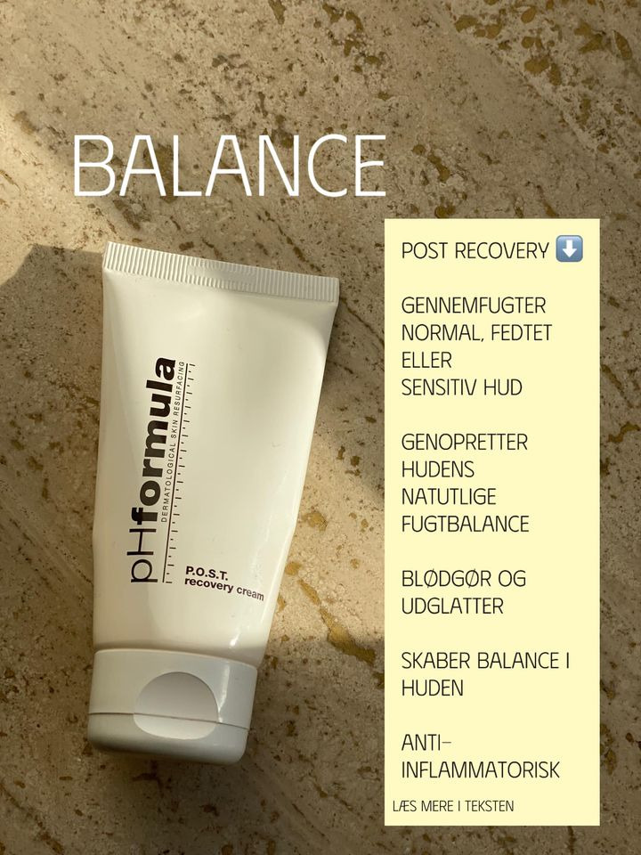 Post recovery cream fra C-Beauty and Care v/C. Omann Clemmensen: Effektiv fugtighedscreme til alle hudtyper og 20% rabat på ansigtsbehandlinger hos Anna frem til 18. december