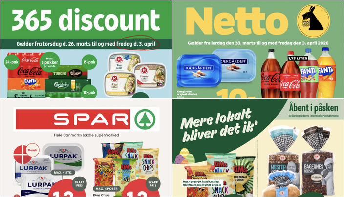 Lokale tilbud: Coca-Cola og Fanta til kun 59 kr. og Lurpak smør til 12 kr.