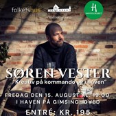 Søren Vester giver foredrag i haven ved Gimsinghoved