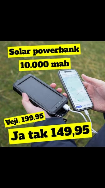 Fredericia Isenkram tilbyder solcelle-powerbank til kampagnepris
