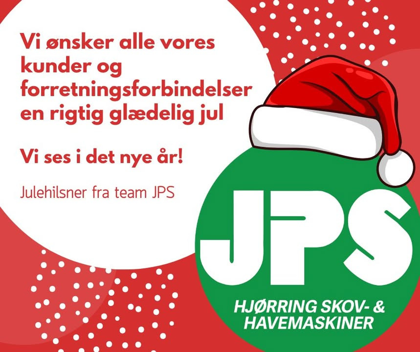 Julehilsner fra JPS Entreprenørmateriel I/S: Glædelig jul og godt nytår fra vores team